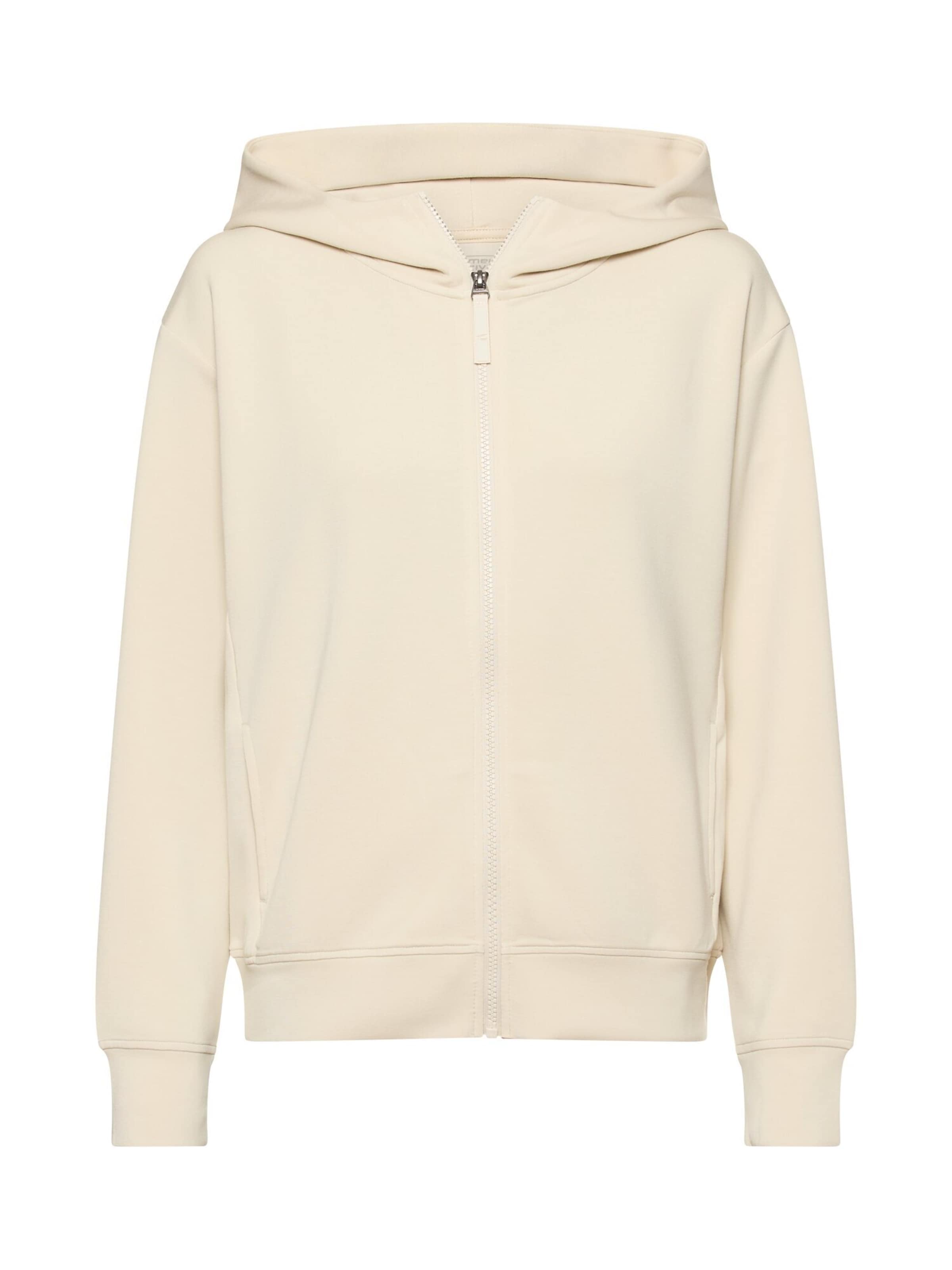 CAMEL ACTIVE Zip-Up Hoodie in White: front
