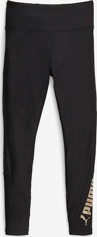 PUMA Skinny Workout Pants in Black: front