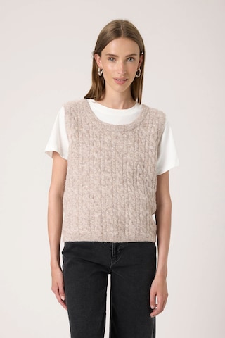 SOAKED IN LUXURY Vest 'SLVespera' in Beige: front