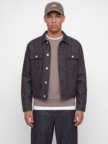 JACK & JONES - Chaqueta de entretiempo en negro: frente
