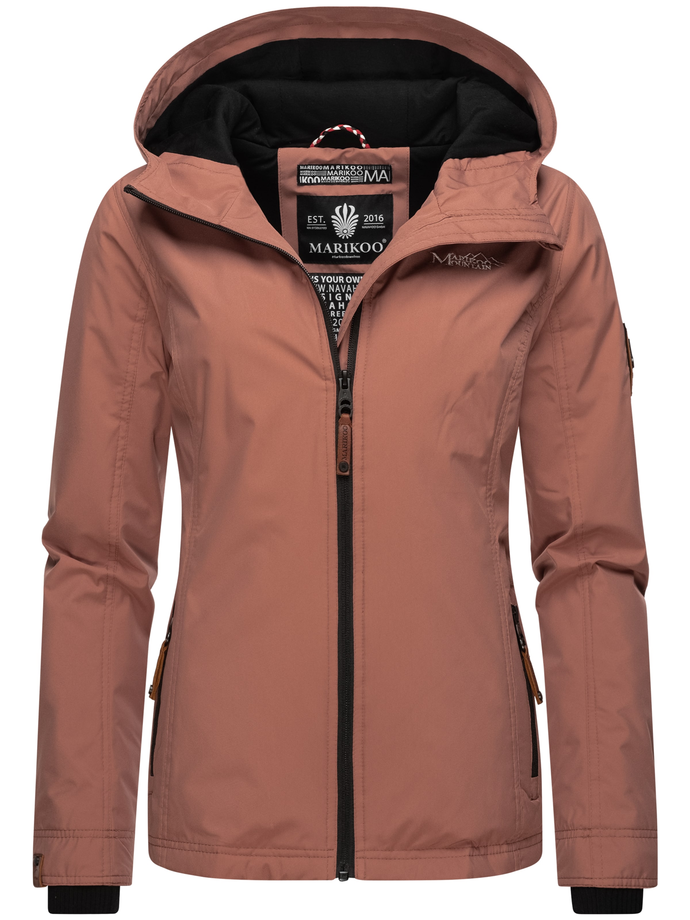 MARIKOO Tussenjas 'Brombeere' in Bruin: voorkant