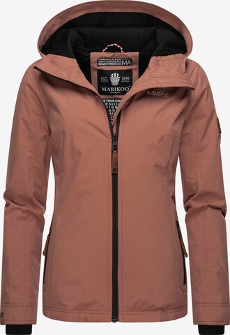 MARIKOO Between-Season Jacket 'Brombeere' in Brown: front