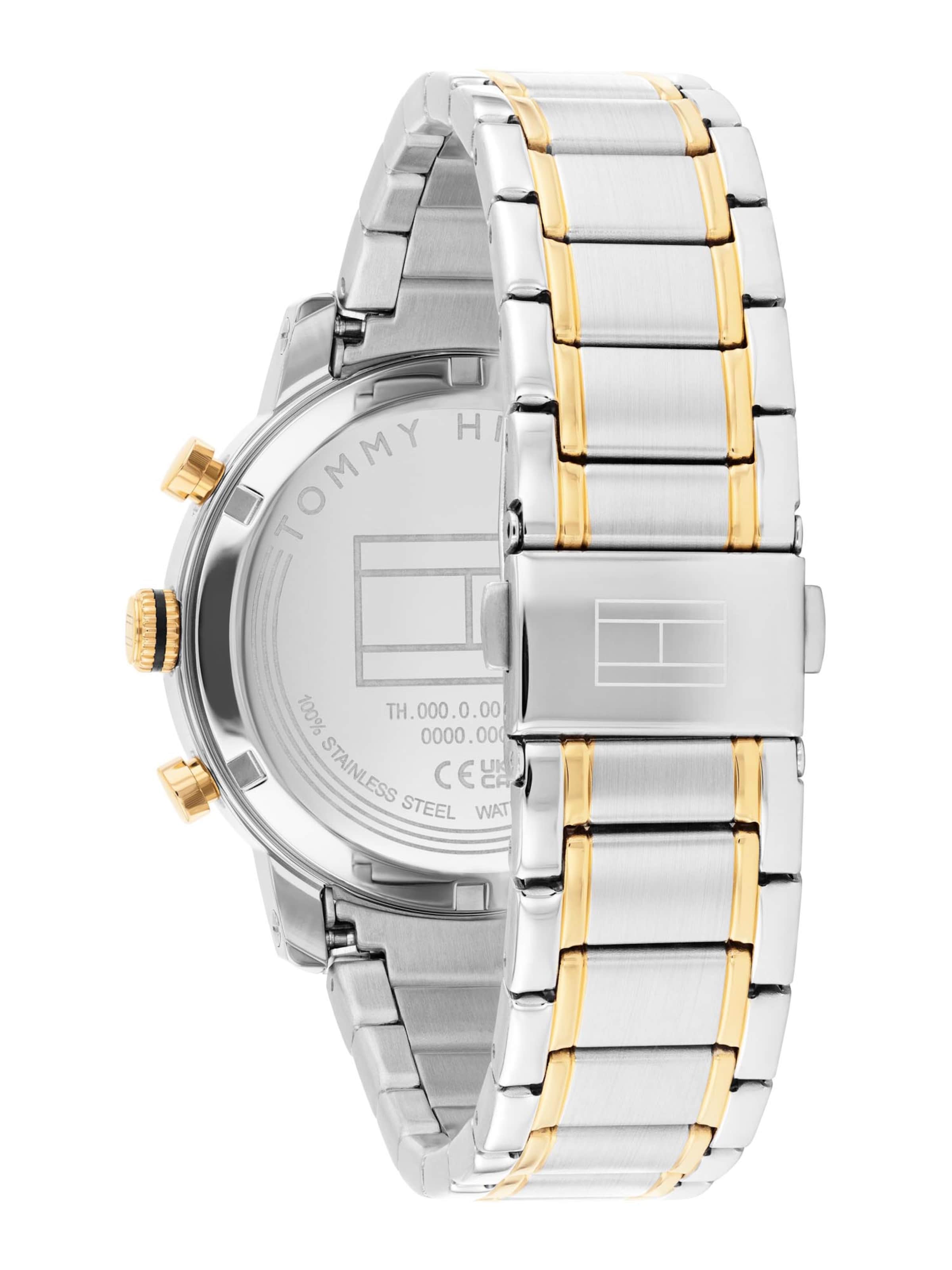 TOMMY HILFIGER Аналоговые часы 'OXFORD' в Серебристый