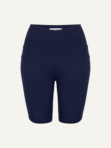 ZUBEK Slimfit Leggings ''Merino Wool Shorts'' in Blau: Vorderseite