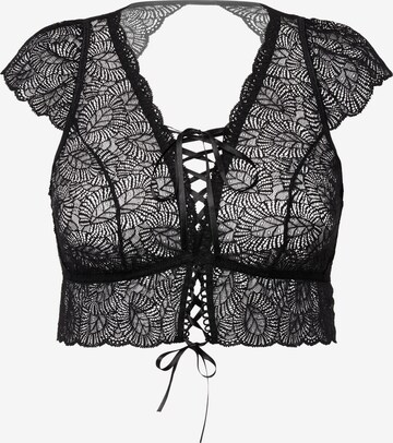 Bustier Soutien-gorge Ulla Popken en noir : devant