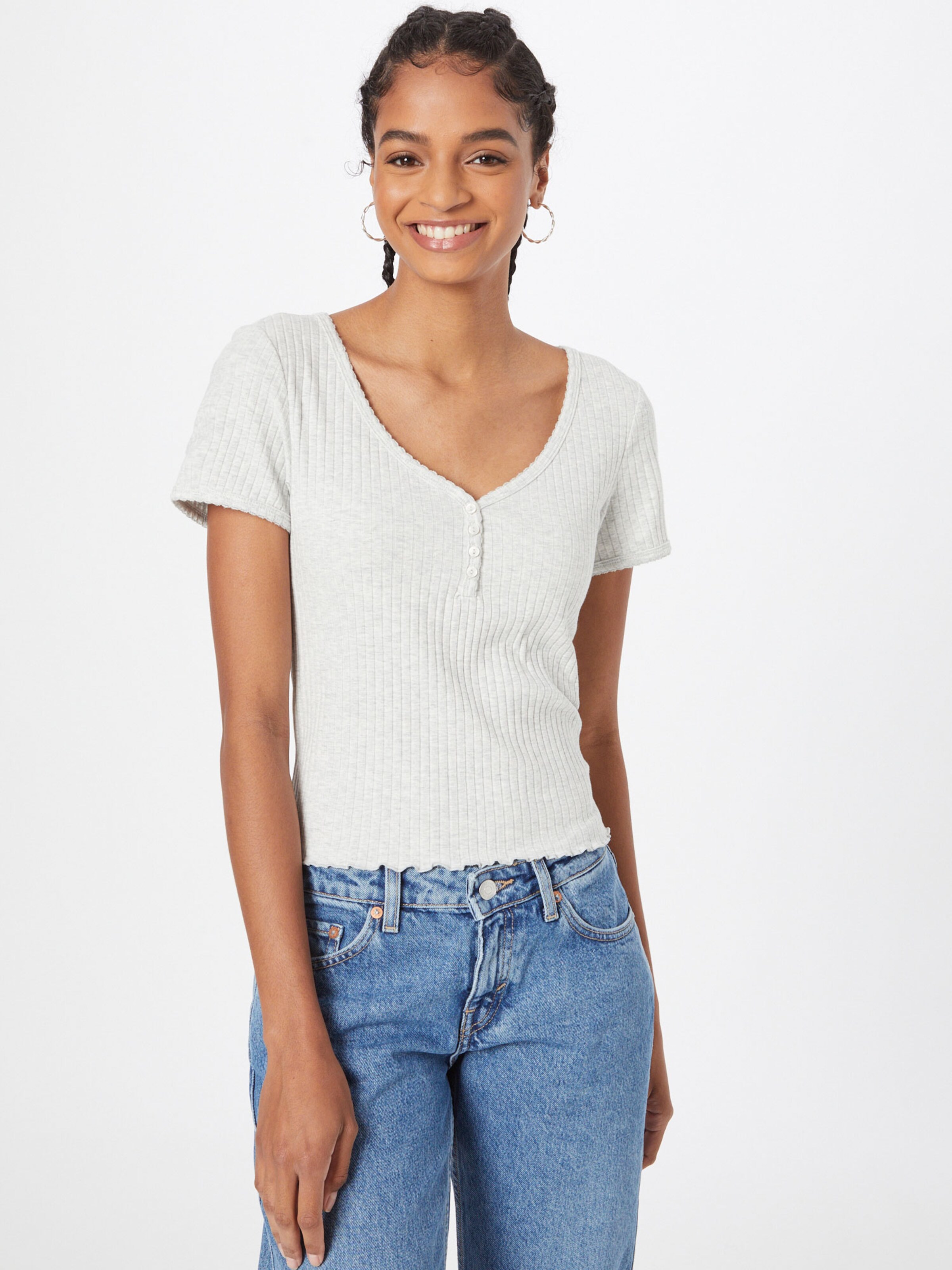 Frauen Shirts & Tops American Eagle T-Shirt in Hellgrau - JB22370 Frauen Shirts & Tops American Eagle T-Shirt in Hellgrau - JB22370
