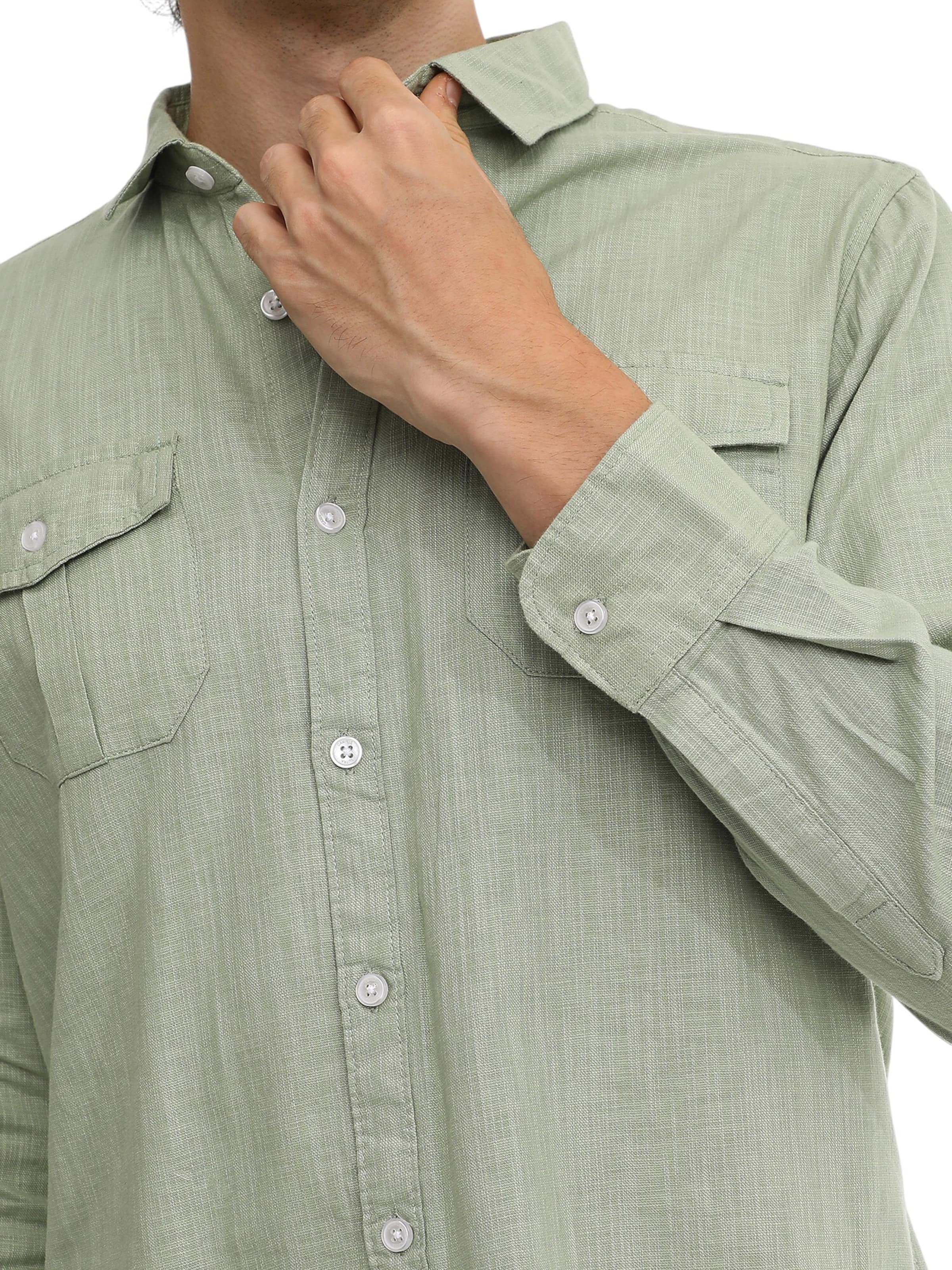 Campus Sutra Regular fit Skjorta 'Tiffani' i grön