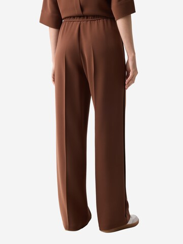 BOGNER Loose fit Pleated Pants 'Enny' in Brown