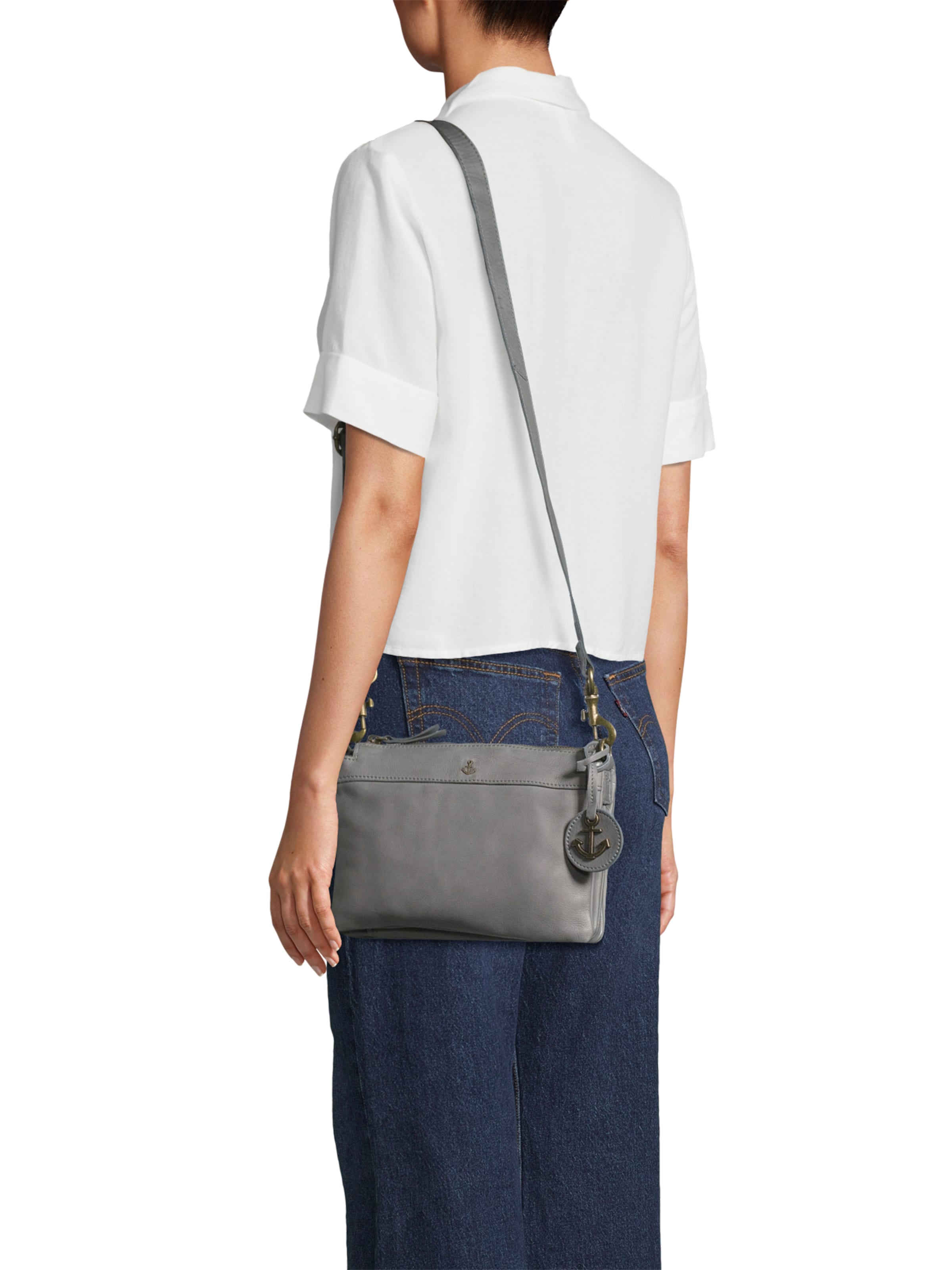 Harbour 2nd - Bolso de hombro 'Anchor Love Evita' en gris: frente