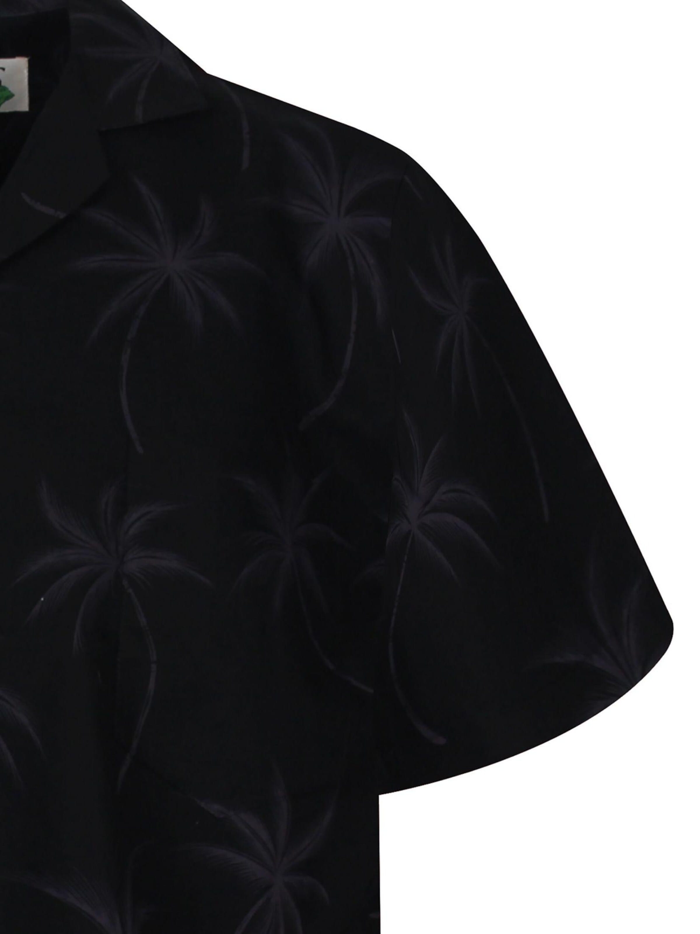 KY's Regular Fit Hemd 'Palmshadow'‌‌‌‌‌‌‌‌‌‌ in Schwarz