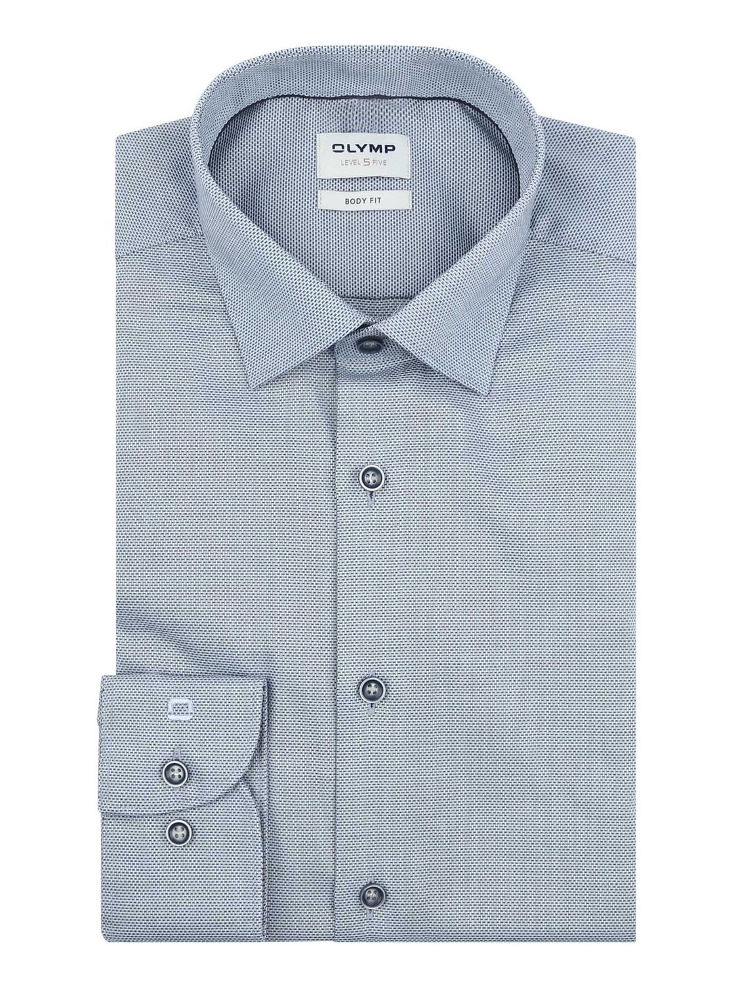 OLYMP Slim fit Overhemd 'Level 5' in Blauw: voorkant