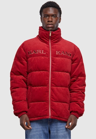 Karl Kani Winter jacket 'Retro Corduroy' in Red: front