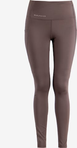 ENDURANCE Workout Pants 'Tather' in Brown: front