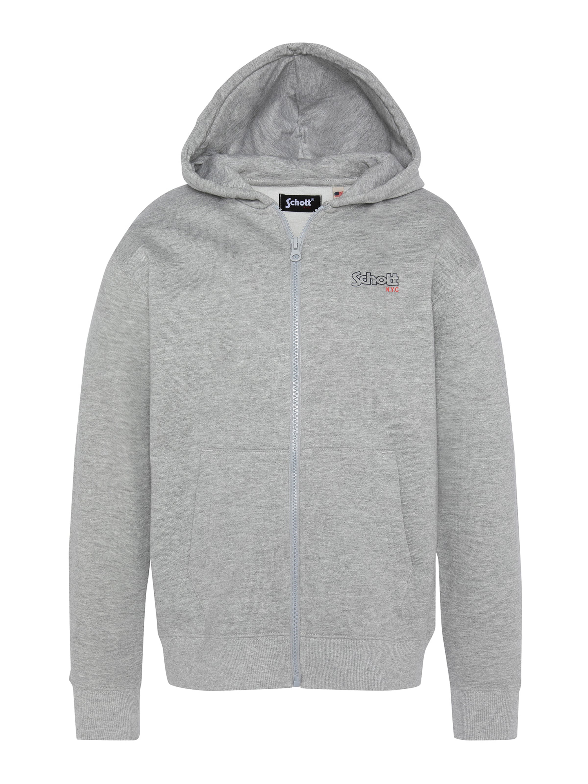 Sweat Schott NYC en gris : devant