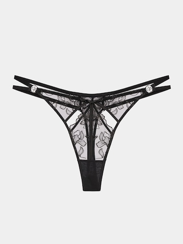 Gianna Bellucci String 'Luna'‌‌‌‌‌‌‌ in Schwarz: Vorderseite