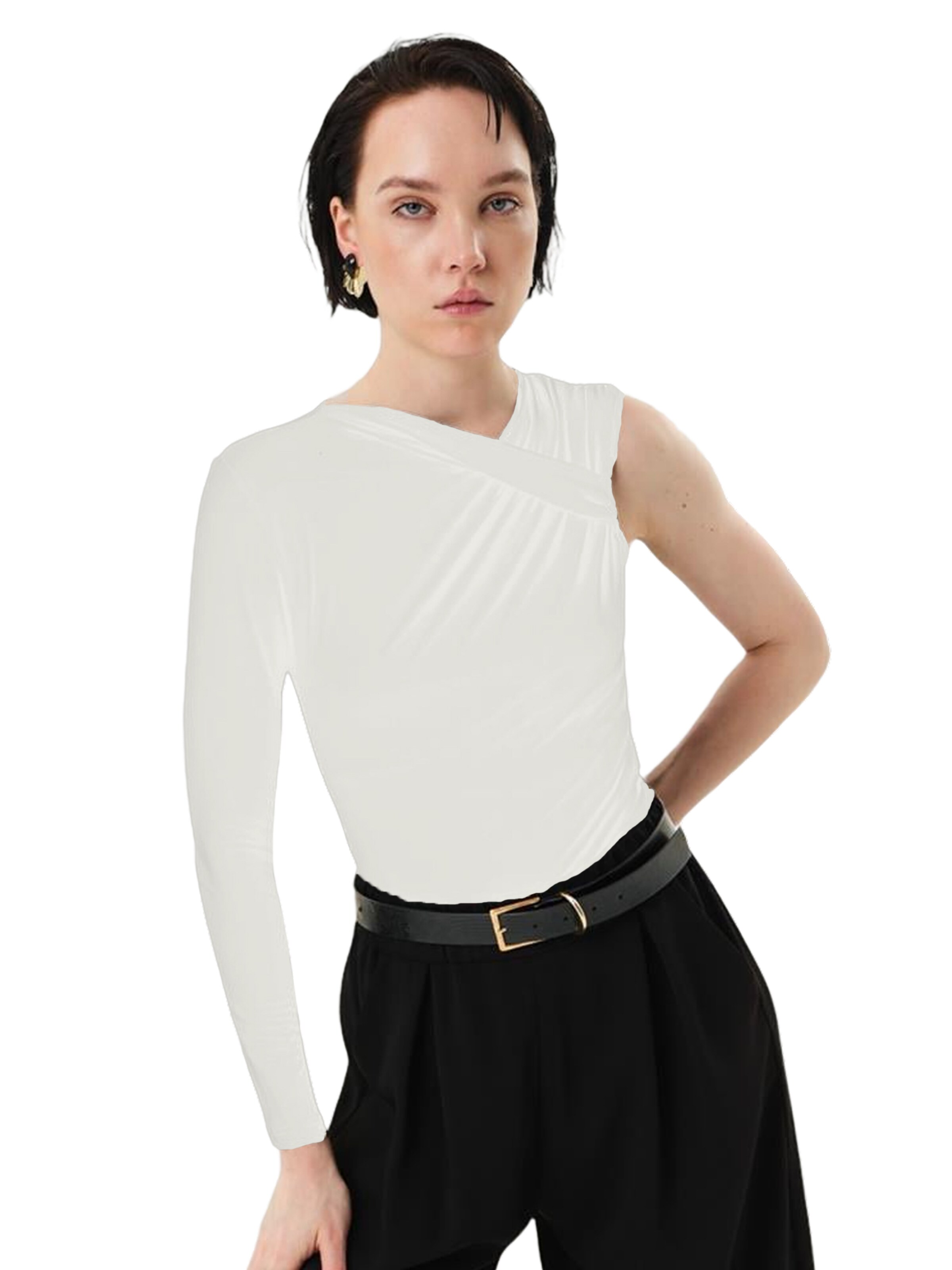 Rivus Shirt body in Beige: voorkant