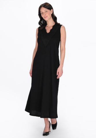 Robe Usha en noir : devant