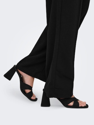 ONLYWide Leg/ Široke nogavice Hlače 'ANSA' - crna boja