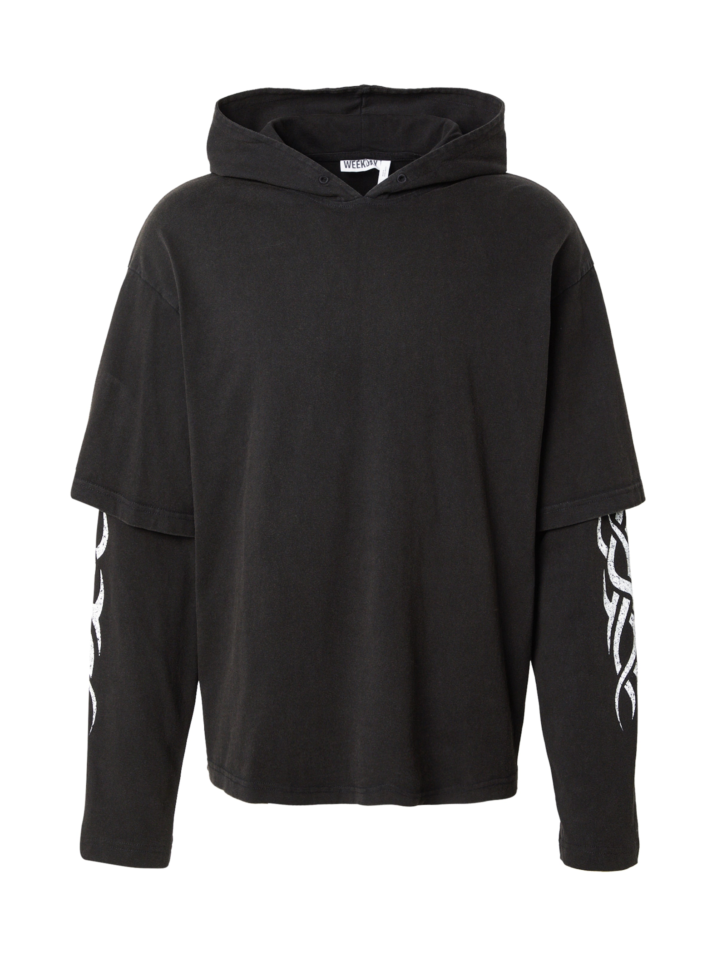 WEEKDAY Koszulka w kolorze czarny: przód