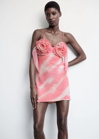 MANGO Cocktail Dress 'Tye' in Pink