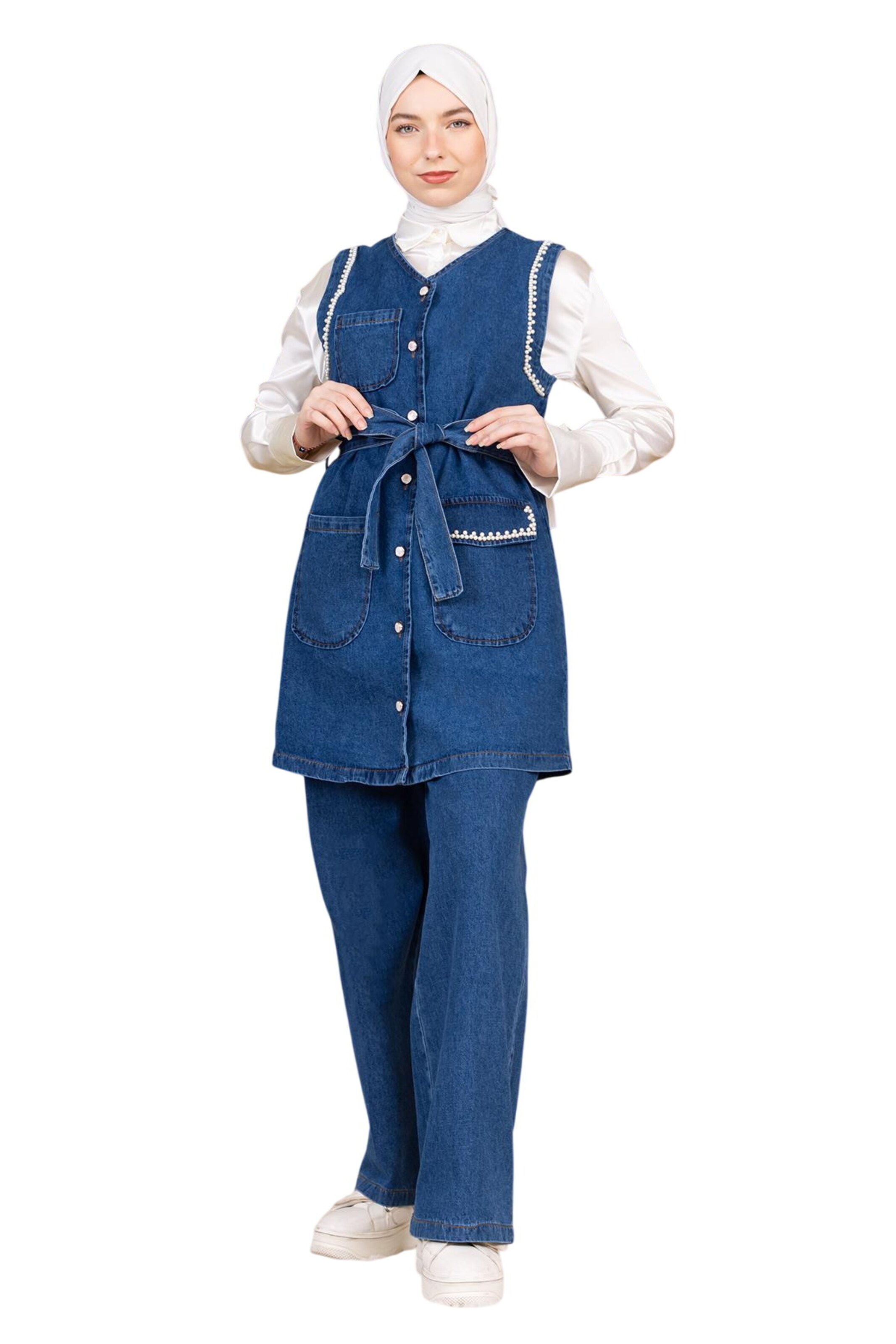 MODAMIHRAM Tunic in Blue: front