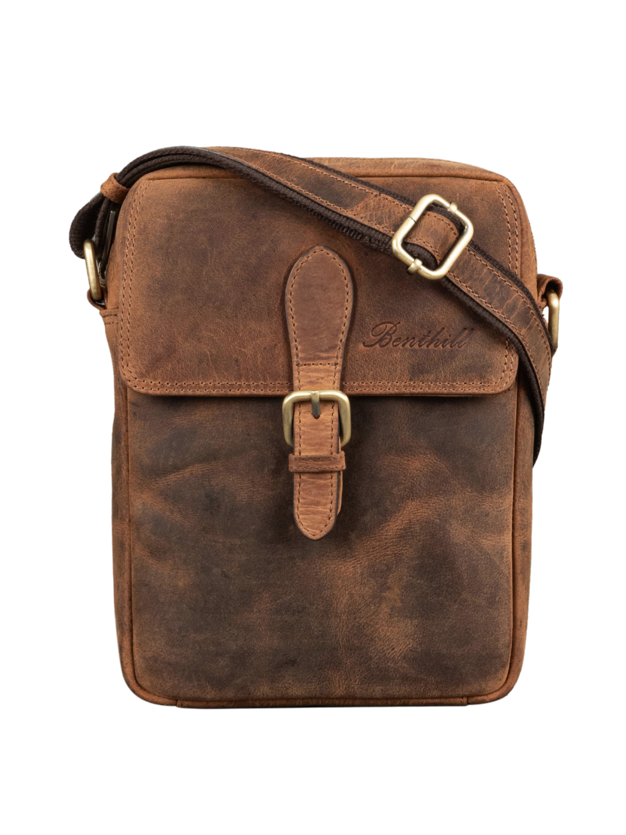 Benthill Crossbody Bag in Brown: front