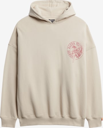 Sweat-shirt Superdry en beige : devant