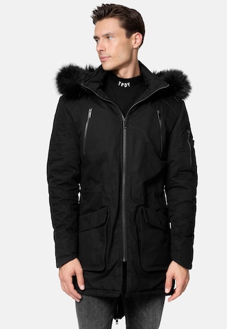 trueprodigy Between-Seasons Parka 'Harvey' in Black: front