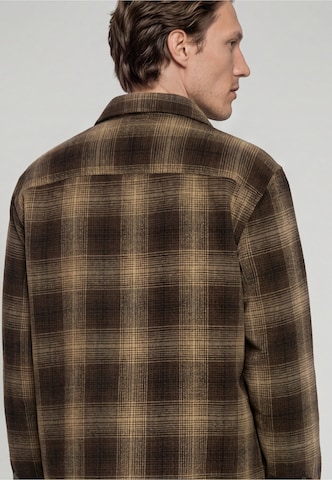INDICODE JEANS Regularny krój Koszula 'Heklo ' w kolorze brązowy