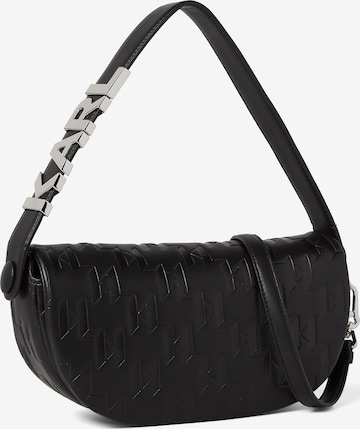 Karl Lagerfeld - Bolso de hombro en negro: frente