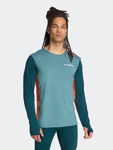 ADIDAS TERREX Λειτουργικό μπλουζάκι σε πράσινο: μπροστά