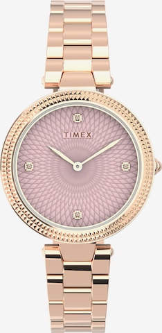 TIMEX Analoog horloge 'City' in Goud: voorkant