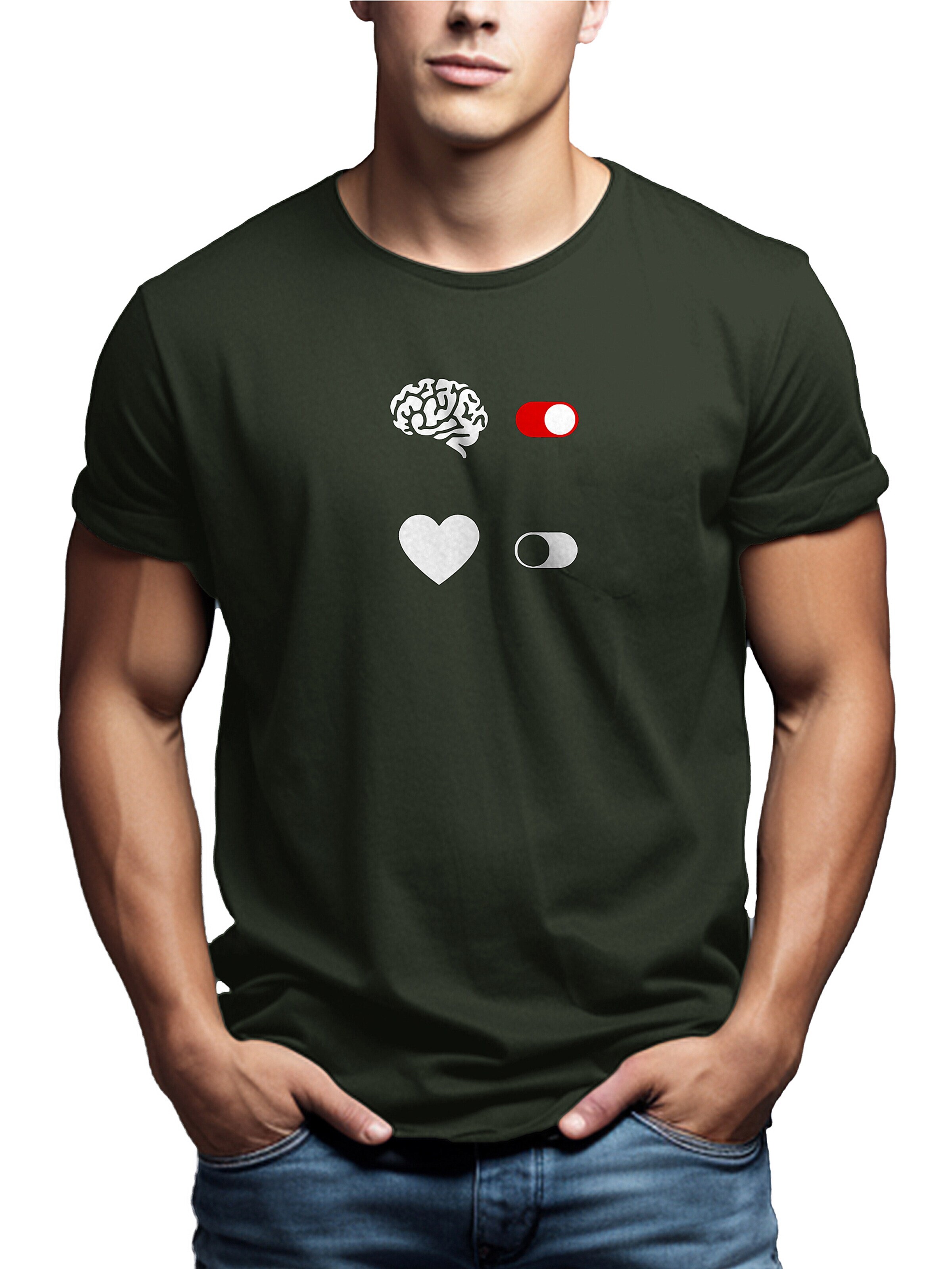 MAKAYA Shirt 'Brain On' in Green
