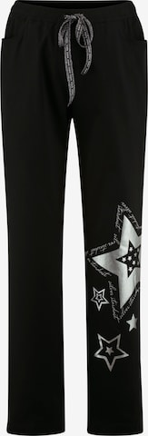 Loosefit Pantalon MIAMODA en noir : devant