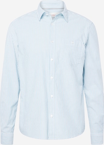 s.Oliver Regular fit Button Up Shirt in Green: front