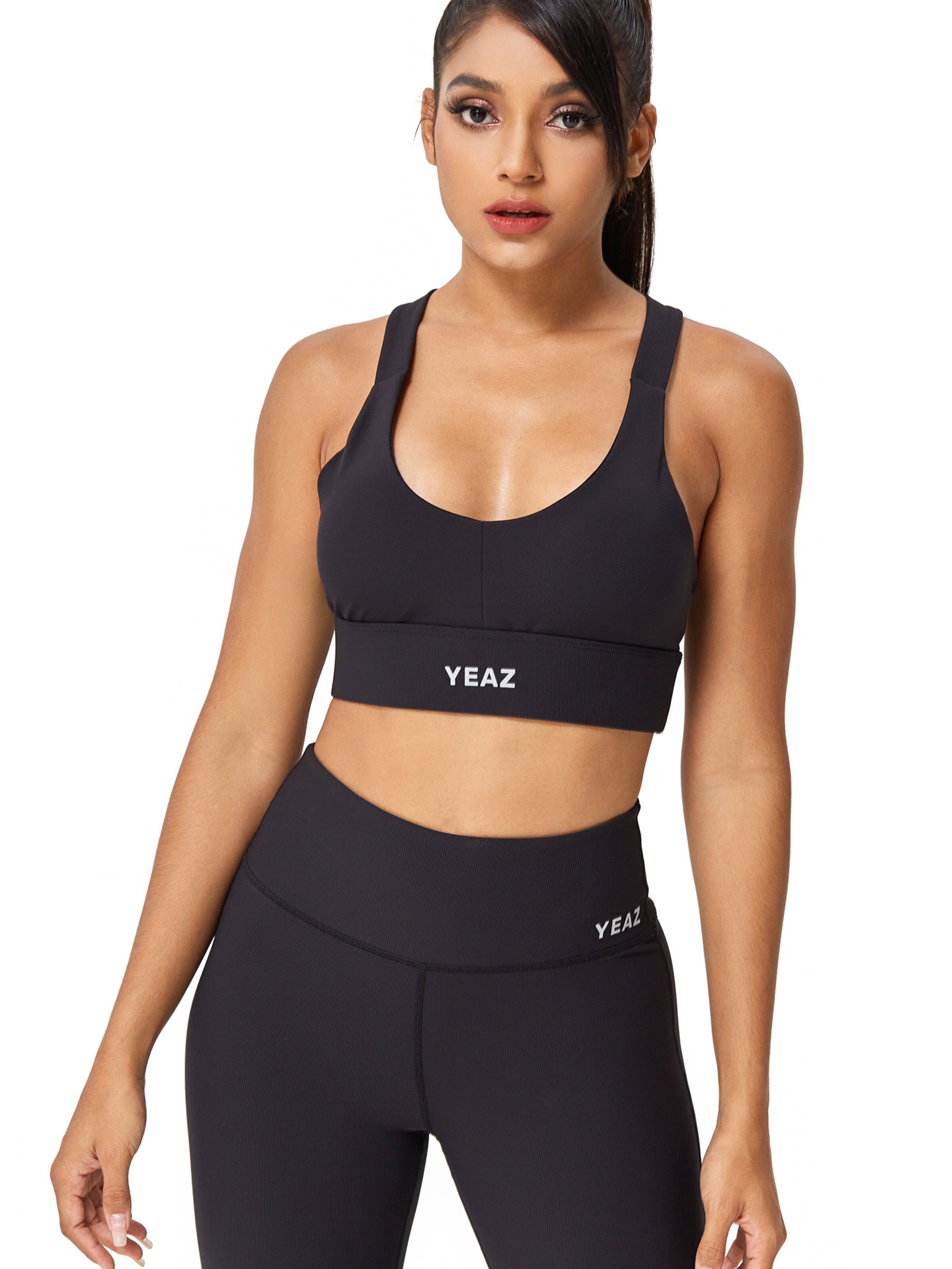 YEAZ Скинни Спортивные штаны 'Vibrant' в Черный