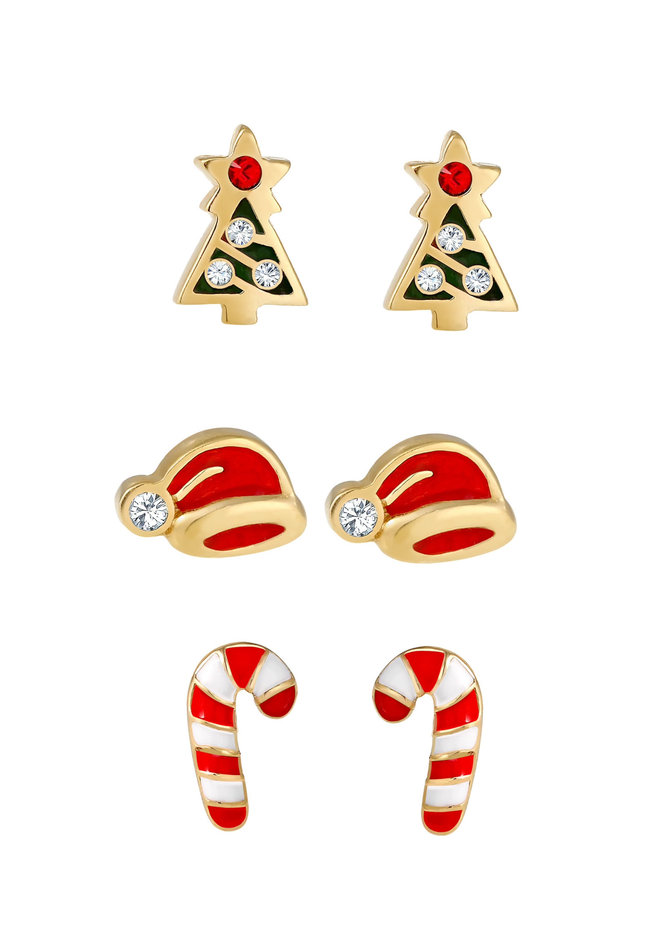 ELLI Øreringe 'Weihnachten' i guld: forside