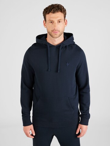 Lyle & Scott Sweatshirt 'Tonal Eagle' in Blauw: voorkant