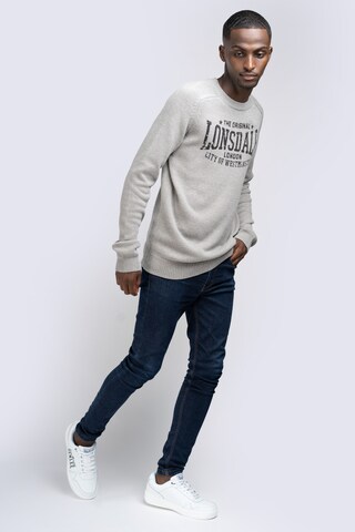 LONSDALE Sweter 'Talgarreg' w kolorze szary
