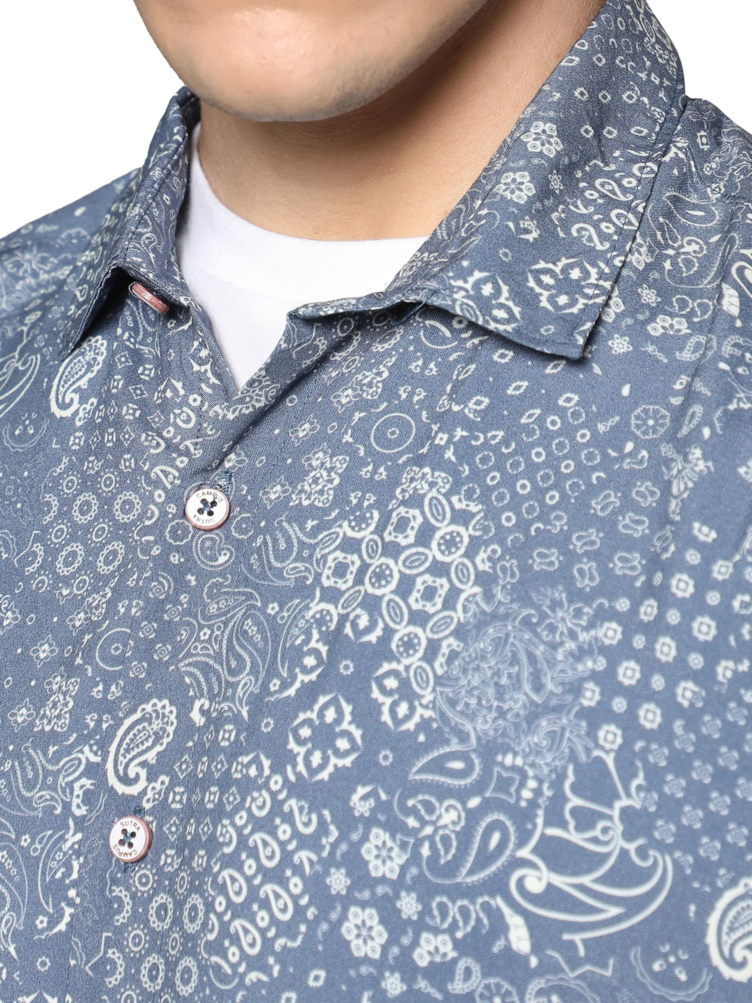 Campus Sutra Regular fit Srajca 'Adriel' | modra barva