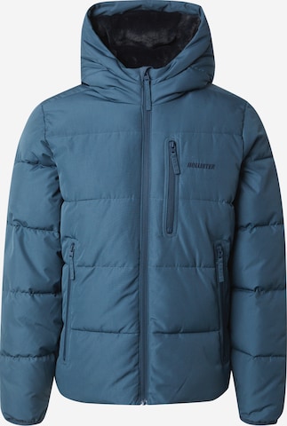 HOLLISTER Winter Jacket in Blue: front