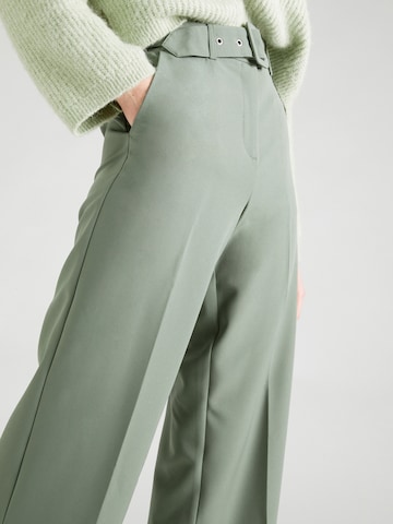 VILA Wide leg Παντελόνι με τσάκιση 'MARINA' σε πράσινο