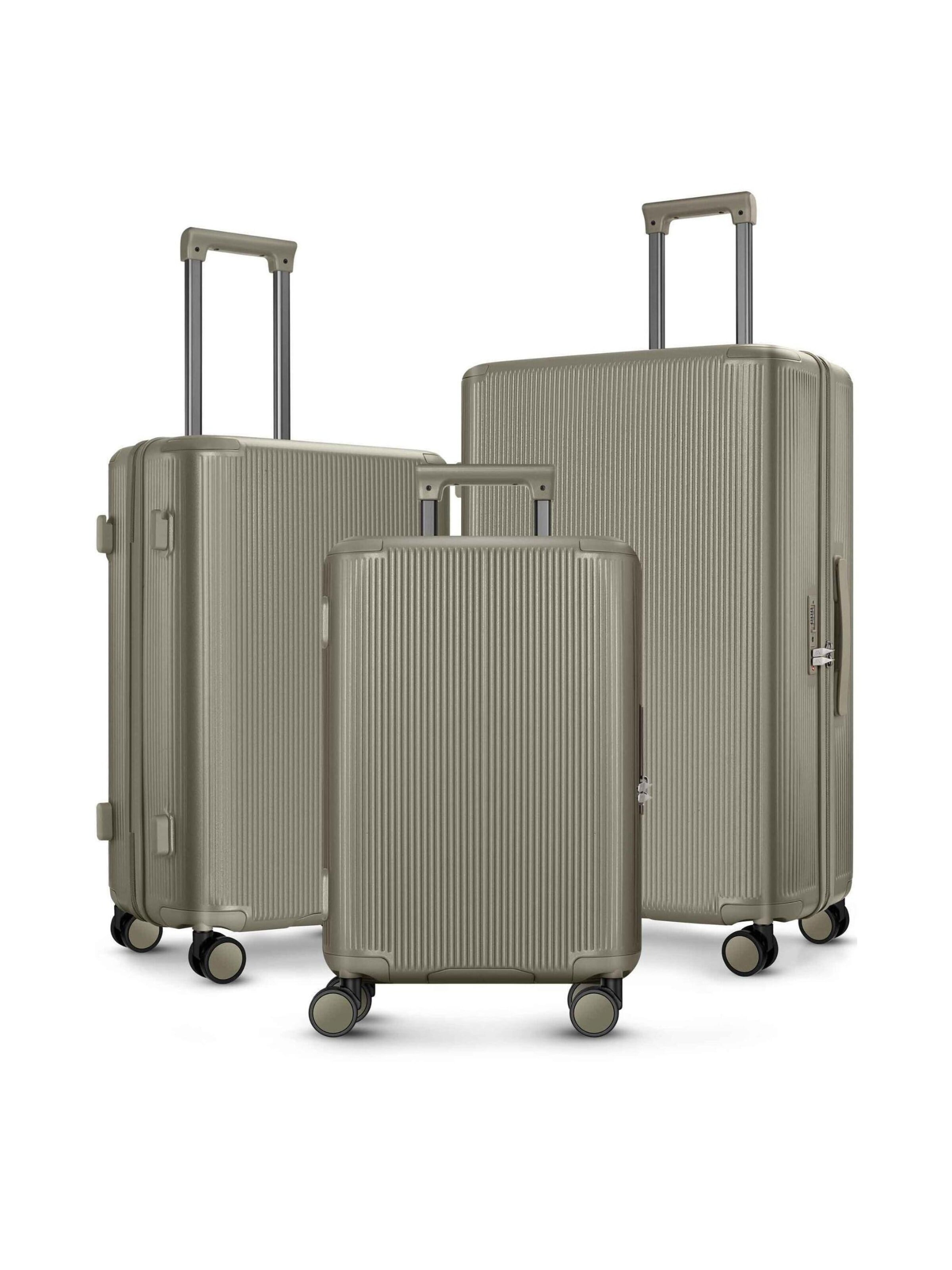 4FLY Suitcase Set in Green: front