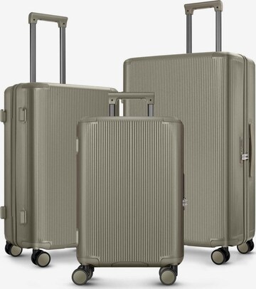 4FLY Suitcase Set in Green: front