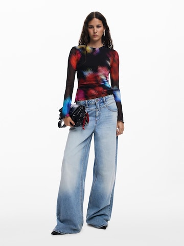 juoda Desigual Marškinėliai