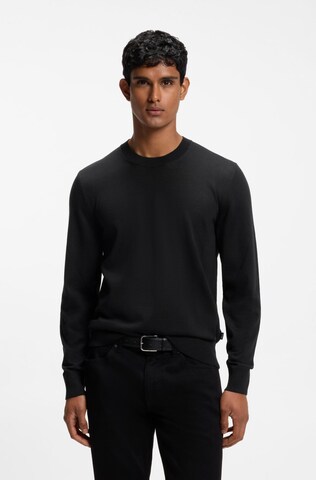 BOSS Sweater ' Leno ' in Black: front