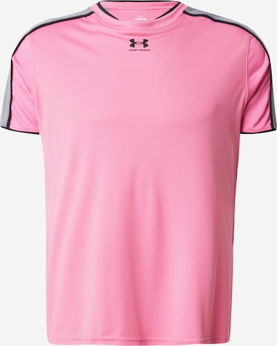 UNDER ARMOUR Функциональная футболка 'Challenger' в размере S в Серый / Светло-розовый / Черный, Обзор товара