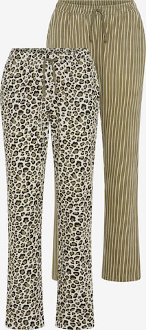 VIVANCE by LASCANA Pajama pants 'Dreams' in Green: front