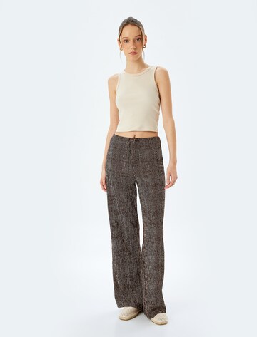 Koton Wide Leg Hose in Braun