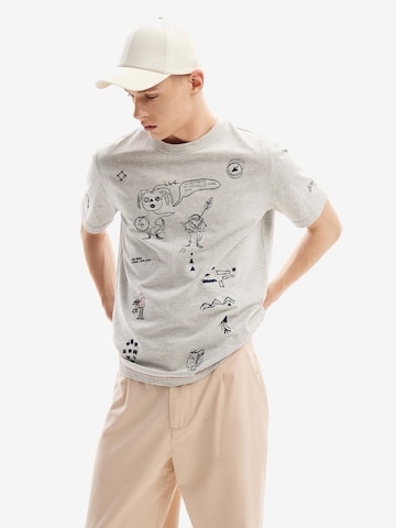 T-Shirt Desigual en gris : devant